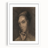 Gothic Artworks: Mysterious Portrait of a Medieval Figure in Dark Tones