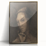 Gothic Artworks: Mysterious Portrait of a Medieval Figure in Dark Tones