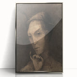 Gothic Artworks: Mysterious Portrait of a Medieval Figure in Dark Tones