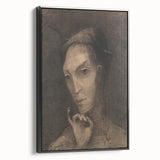 Gothic Artworks: Mysterious Portrait of a Medieval Figure in Dark Tones