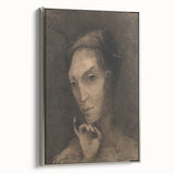 Gothic Artworks: Mysterious Portrait of a Medieval Figure in Dark Tones