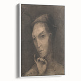 Gothic Artworks: Mysterious Portrait of a Medieval Figure in Dark Tones