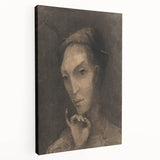 Gothic Artworks: Mysterious Portrait of a Medieval Figure in Dark Tones