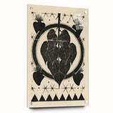 Gothic Wall Art: Dark Floral Motif with Vintage Gothic Heart Design