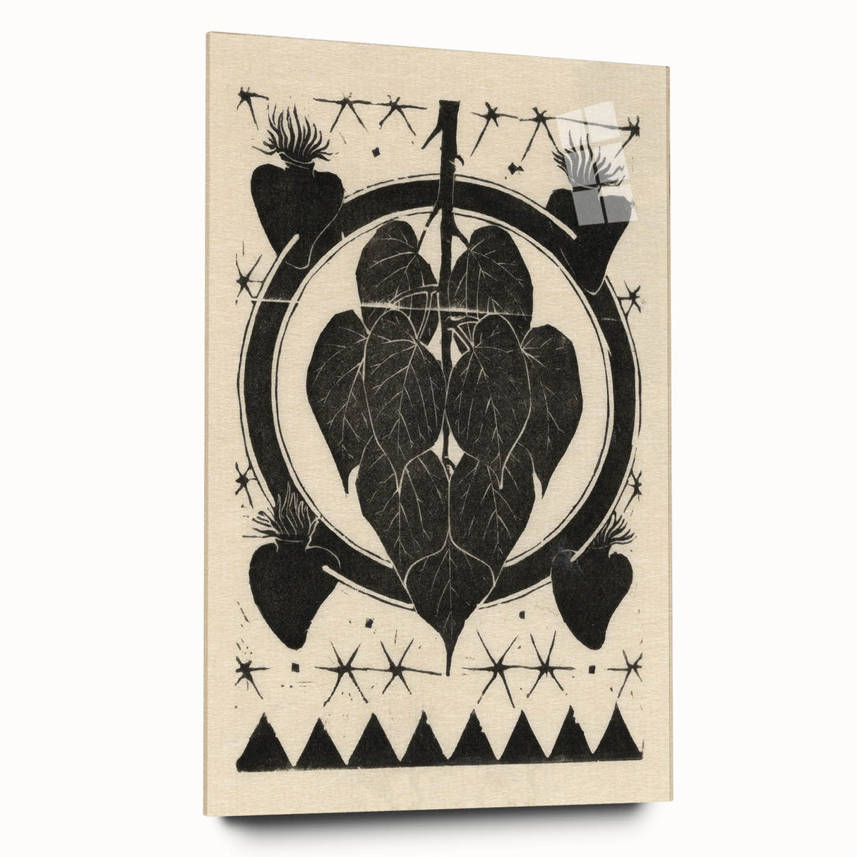 Gothic Wall Art: Dark Floral Motif with Vintage Gothic Heart Design