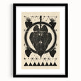 Gothic Wall Art: Dark Floral Motif with Vintage Gothic Heart Design