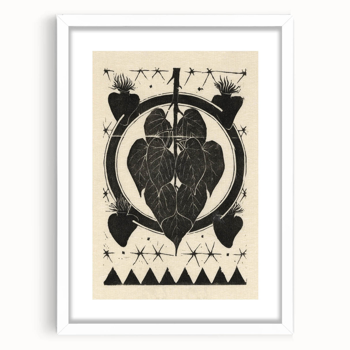 Gothic Wall Art: Dark Floral Motif with Vintage Gothic Heart Design