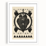 Gothic Wall Art: Dark Floral Motif with Vintage Gothic Heart Design