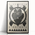 Gothic Wall Art: Dark Floral Motif with Vintage Gothic Heart Design