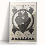 Gothic Wall Art: Dark Floral Motif with Vintage Gothic Heart Design