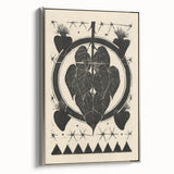Gothic Wall Art: Dark Floral Motif with Vintage Gothic Heart Design