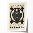 Gothic Wall Art: Dark Floral Motif with Vintage Gothic Heart Design