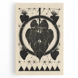 Gothic Wall Art: Dark Floral Motif with Vintage Gothic Heart Design