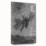 Angels Ascending Print - Mystical Gothic Celestial Wall Art Decor