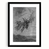 Angels Ascending Print - Mystical Gothic Celestial Wall Art Decor
