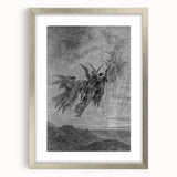 Angels Ascending Print - Mystical Gothic Celestial Wall Art Decor
