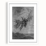 Angels Ascending Print - Mystical Gothic Celestial Wall Art Decor