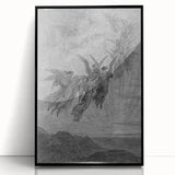Angels Ascending Print - Mystical Gothic Celestial Wall Art Decor