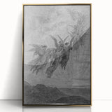 Angels Ascending Print - Mystical Gothic Celestial Wall Art Decor