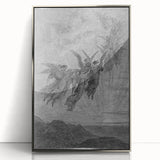Angels Ascending Print - Mystical Gothic Celestial Wall Art Decor