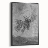 Angels Ascending Print - Mystical Gothic Celestial Wall Art Decor
