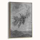 Angels Ascending Print - Mystical Gothic Celestial Wall Art Decor
