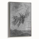 Angels Ascending Print - Mystical Gothic Celestial Wall Art Decor