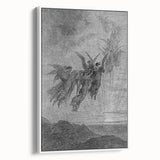 Angels Ascending Print - Mystical Gothic Celestial Wall Art Decor