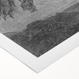 Angels Ascending Print - Mystical Gothic Celestial Wall Art Decor