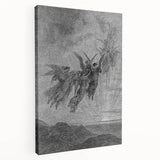 Angels Ascending Print - Mystical Gothic Celestial Wall Art Decor