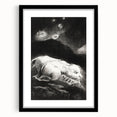 Fantastical Creature Under Stars - Gothic Mystical Wall Art Print