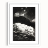 Fantastical Creature Under Stars - Gothic Mystical Wall Art Print