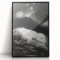 Fantastical Creature Under Stars - Gothic Mystical Wall Art Print