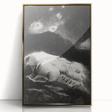 Fantastical Creature Under Stars - Gothic Mystical Wall Art Print