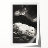 Fantastical Creature Under Stars - Gothic Mystical Wall Art Print