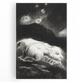 Fantastical Creature Under Stars - Gothic Mystical Wall Art Print