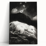 Fantastical Creature Under Stars - Gothic Mystical Wall Art Print