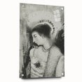 Victorian Lady with Halo Print - Elegant Gothic Portrait Wall Art
