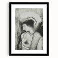 Victorian Lady with Halo Print - Elegant Gothic Portrait Wall Art