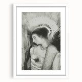 Victorian Lady with Halo Print - Elegant Gothic Portrait Wall Art