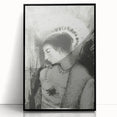 Victorian Lady with Halo Print - Elegant Gothic Portrait Wall Art