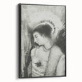 Victorian Lady with Halo Print - Elegant Gothic Portrait Wall Art
