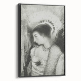 Victorian Lady with Halo Print - Elegant Gothic Portrait Wall Art