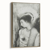 Victorian Lady with Halo Print - Elegant Gothic Portrait Wall Art