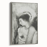 Victorian Lady with Halo Print - Elegant Gothic Portrait Wall Art