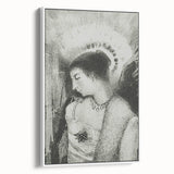 Victorian Lady with Halo Print - Elegant Gothic Portrait Wall Art