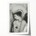 Victorian Lady with Halo Print - Elegant Gothic Portrait Wall Art