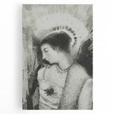Victorian Lady with Halo Print - Elegant Gothic Portrait Wall Art