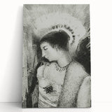 Victorian Lady with Halo Print - Elegant Gothic Portrait Wall Art