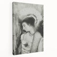 Victorian Lady with Halo Print - Elegant Gothic Portrait Wall Art